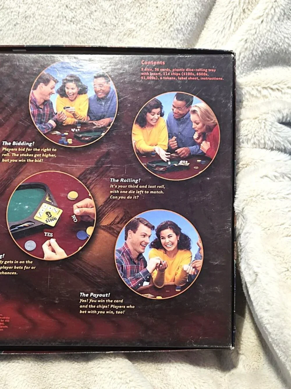 Yahtzee Deluxe Poker Dice Board Game Parker Brothers 2005 - No Instructions Book